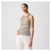 GAP Modal Rib Halter Khaki Stripe