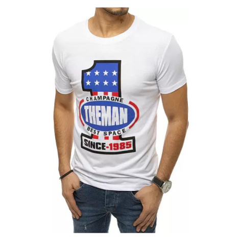 White men's T-shirt RX4406 with print DStreet