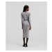Šaty Karl Lagerfeld Lslv Lurex Logo Knit Dress Šedá