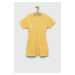 Dievčenské bavlnené šaty Pepe Jeans PJL GJ Non-denim žltá farba, mini, áčkový strih