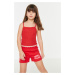 Trendyol Red Printed Girl Knitted Shorts & Bermuda