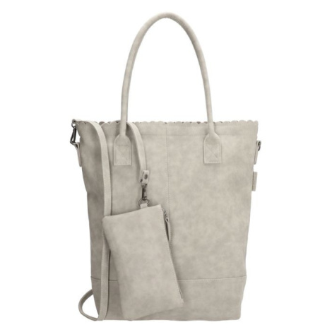 Sivý elegantný set kabelka + peňaženka „Marry“