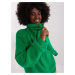 Green turtleneck with a zipper at the neckline