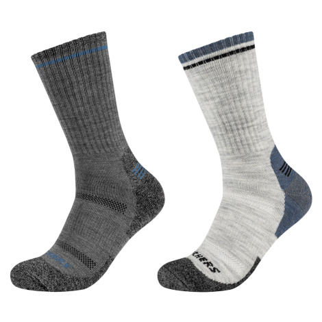 Skechers  2PPK Men Trail Wool Socks  Športové ponožky Šedá