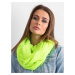 Fluo yellow scarf with metallic thread