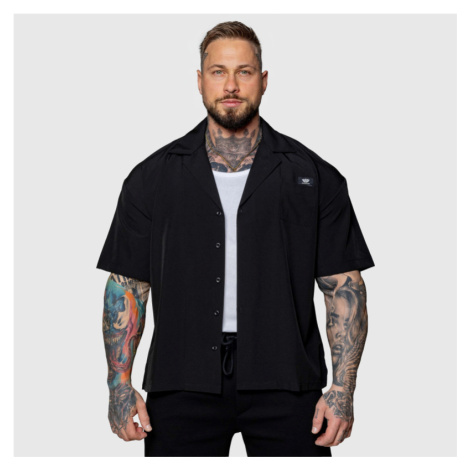 Oversized košeľa Iron Aesthetics Cuban, čierna