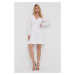 Bavlnené šaty MICHAEL Michael Kors biela farba, mini, áčkový strih