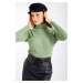 Bigdart 10311 Women's Green Turtleneck Knitwear Sweater