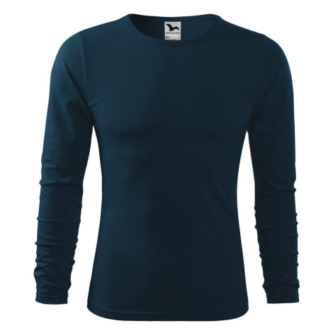 MALFINI Pánske tričko s dlhým rukávom Fit-T Long Sleeve - Námornícka modrá
