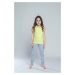 Tola T-shirt for girls with wide straps - lime