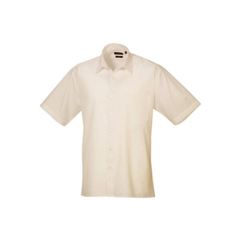 Premier Workwear Pánska košeľa s krátkym rukávom PR202 Natural -ca. Pantone 1205