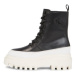 Calvin Klein Jeans Členková obuv Flatform Lace Up Boot Lth YW0YW01110 Čierna