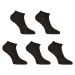 5PACK ponožky Nedeto nízke čierne (5NDTPN1001)