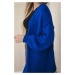 Blue mohair braid pattern sweater