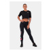 Minimalist Logo NEBBIA crop top 600 Black Nebbia