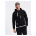 Ombre Men's kangaroo sweatshirt with hood - black