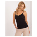 Women's black top with a SUBLEVEL neckline