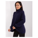 Women's turtleneck in navy blue