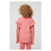Trendyol Powder Ruffle Detailed Corduroy Girl Knitted Blouse