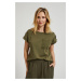 Women's T-shirt with pocket MOODO - olive