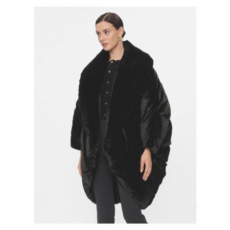 Elisabetta Franchi Vatovaná bunda PI-66D-37E2-V700 Čierna Oversize