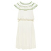 IZIA Letné šaty  trávovo zelená / prírodná biela