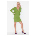 Trendyol Oil Green Cardigan-Dress Cut Out Detailed Knitwear
