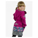 Ružová dievčenská softshellová kvetovaná bunda Unuo