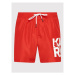 KARL LAGERFELD Plavecké šortky Carry Over KL22MBS08 Červená Regular Fit