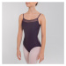 Dievčenský baletný trikot na ramienka fialový