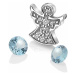 Hot Diamonds Strieborný element anjelik s modrými TOPAZ Anais AC104