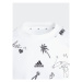 Adidas Mikina Brand Love Allover Print IA1575 Biela Loose Fit