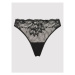 Calvin Klein Underwear Stringové nohavičky 000QF6397E Čierna