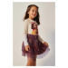 Dievčenská sukňa Mayoral bordová farba, mini, áčkový strih