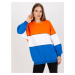 Basic oversize sweatshirt RUE PARIS in orange and blue