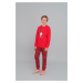 Boys' pyjamas Narwik, long sleeves, long legs - red/print