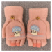 Detské zateplené ružové rukavice 6-12Y COOLLIE