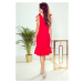 Červené šaty s volánom ELVIRA 306-1