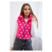 Vest with small fuchsia flowers