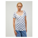 Blue-white patterned T-shirt ORSAY - Women