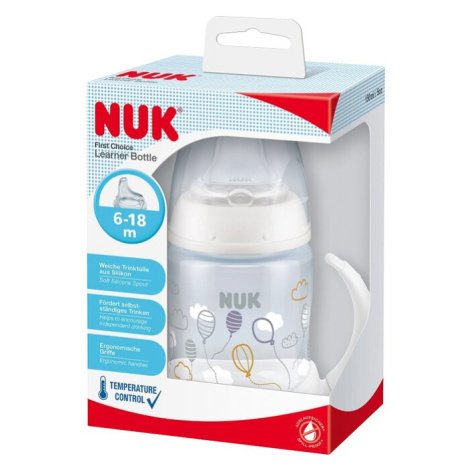 NUK FC fľaštička na učenie s kontrolou teploty 150 ml biela