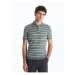 LC Waikiki Polo Neck Short Sleeve Striped Men's Knitwear Sweater