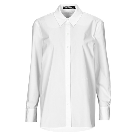 Karl Lagerfeld  SIGNATURE TUNIC SHIRT  Košele a blúzky Biela