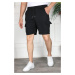 S2999 DEWBERRY CARGO POCKET MENS SHORT-BLACK