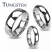 Tungstenový prsteň - hladká lesklá obrúčka striebornej farby, 8 mm - Veľkosť: 70 mm