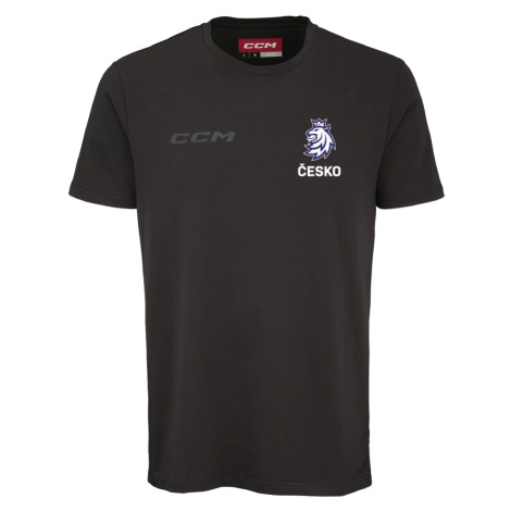 Hokejové reprezentácie pánske tričko Czech Republic CCM Core Lev Česko Black