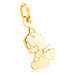 Zlatý 14K prívesok - sediaci anjelik s krídlami, hladký zrkadlovolesklý povrch