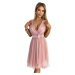 Women's tulle dress with neckline and bow Numoco