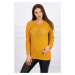 Openwork mustard sweater