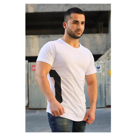 Madmext Advertising Sleeve White T-Shirt 4102